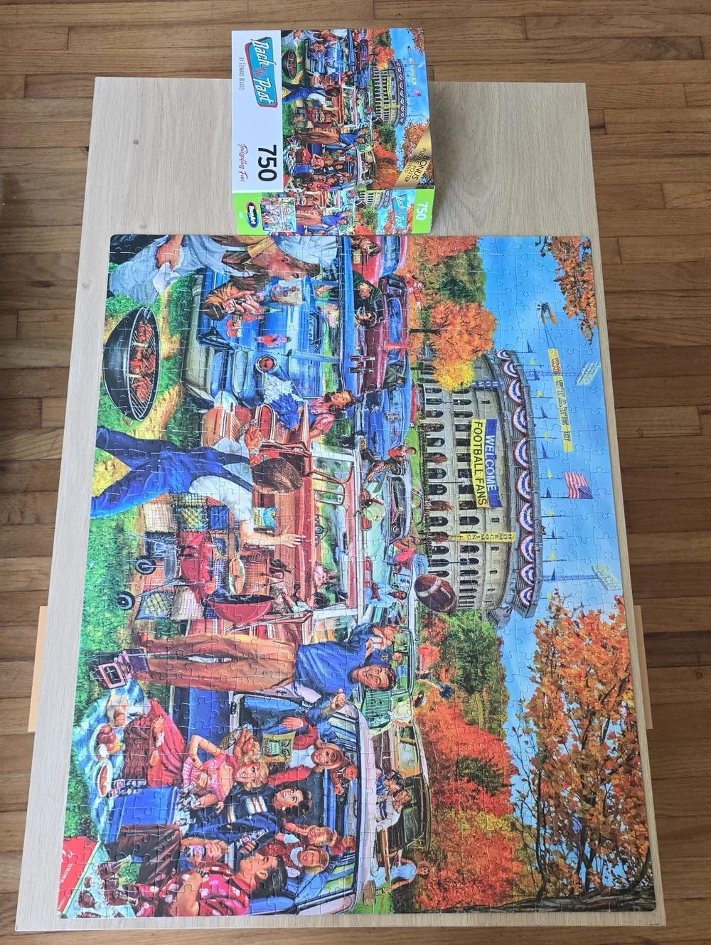 Vintage Tailgate Scene 750-Piece Jigsaw Puzzle - Vibrant Fall Colors 27